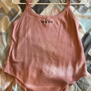 Soft pink forever 21 “baby girl” body suit